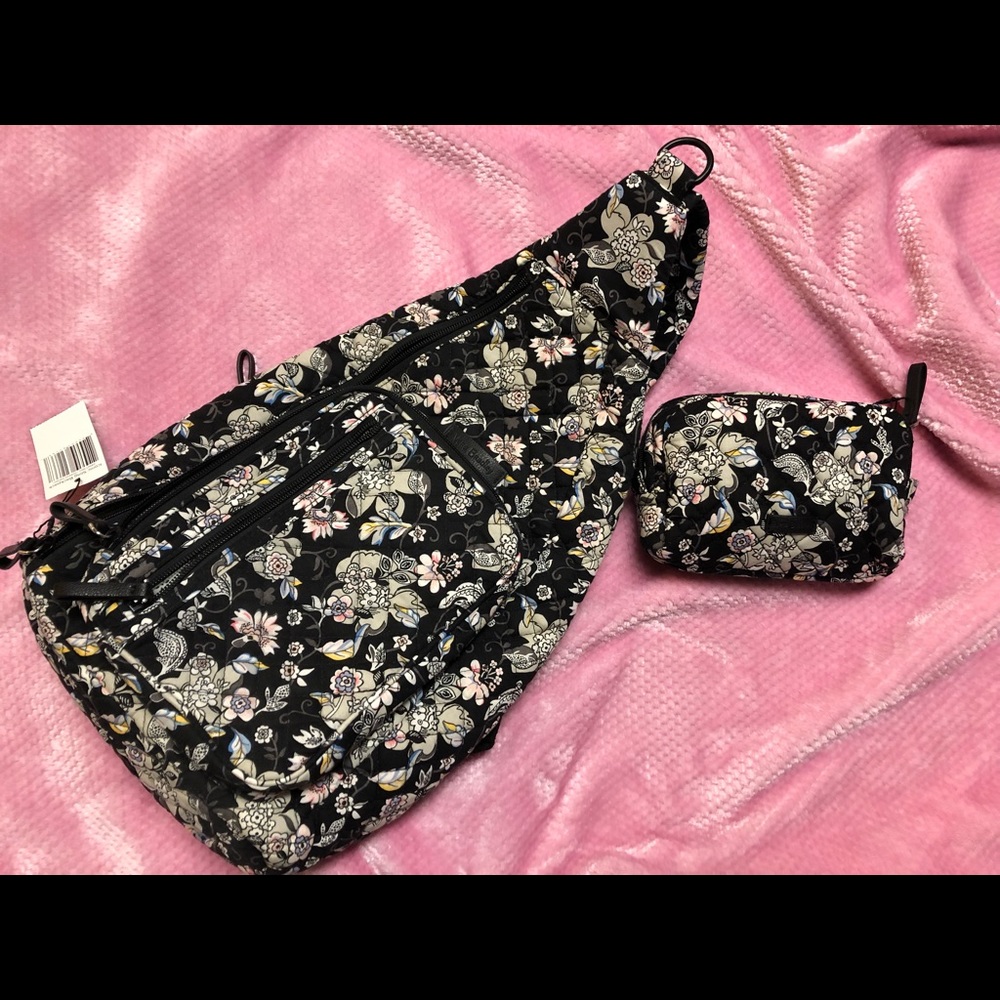 New with tags Vera Bradley sling backpack and mini cosmetic case